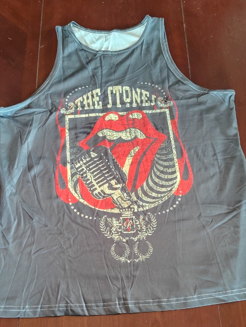 The Stones Graphic Tank Top - Black with Red Accent